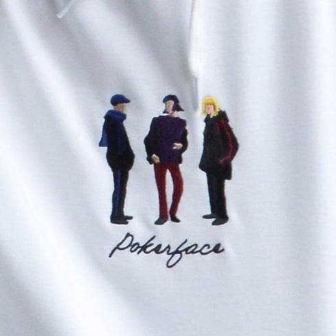 【MODISH GAZE】ピープルイラスト刺繍 プルパーカー T/Cポンチ