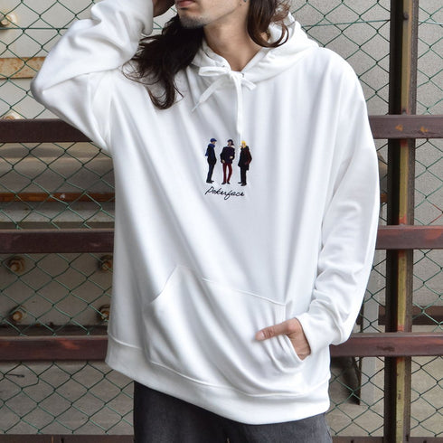 【MODISH GAZE】ピープルイラスト刺繍 プルパーカー T/Cポンチ