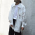 【MODISH GAZE】ポケット刺繍 ビッグシルエット 長袖ブロードシャツ