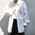 【MODISH GAZE】ポケット刺繍 ビッグシルエット 長袖ブロードシャツ