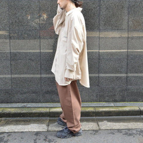 【MODISH GAZE】ネオンロゴ バックプリント ビッグシルエット 長袖シャツ