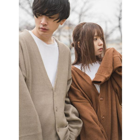 【MODISH GAZE】モヘアライク オーバーサイズ ニット カーディガン ボレロ