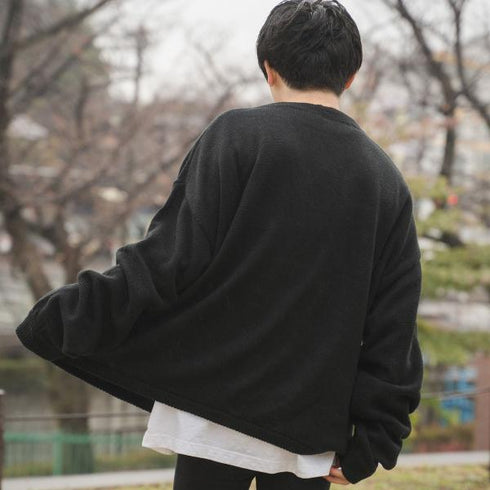 【MODISH GAZE】モヘアライク オーバーサイズ ニット カーディガン ボレロ