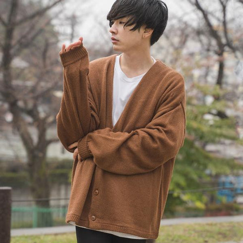 【MODISH GAZE】モヘアライク オーバーサイズ ニット カーディガン ボレロ