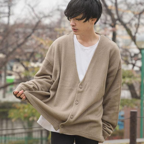 【MODISH GAZE】モヘアライク オーバーサイズ ニット カーディガン ボレロ