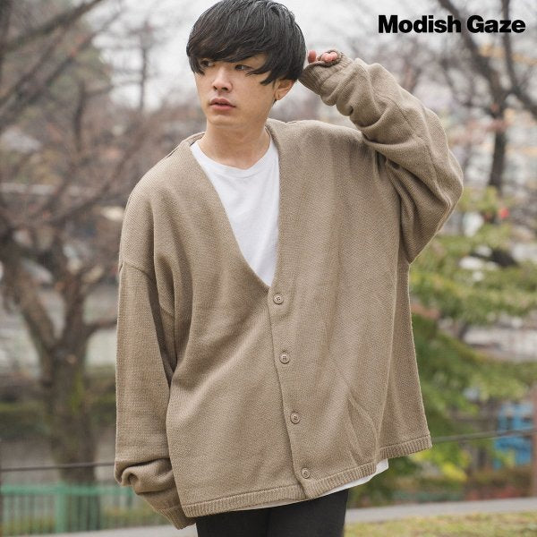 【MODISH GAZE】モヘアライク オーバーサイズ ニット カーディガン ボレロ