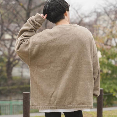 【MODISH GAZE】モヘアライク オーバーサイズ ニット カーディガン ボレロ