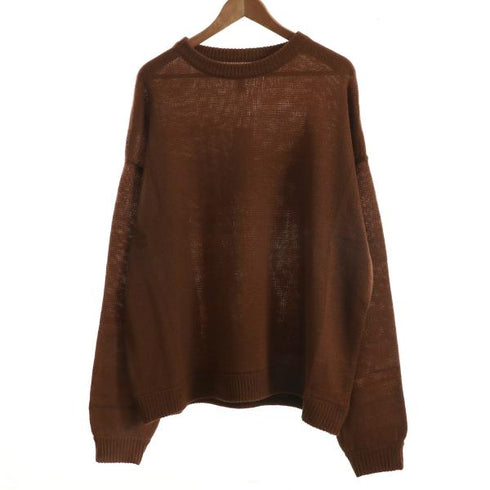 【MODISH GAZE】モヘアタッチアクリル オーバーサイズ クルーニット