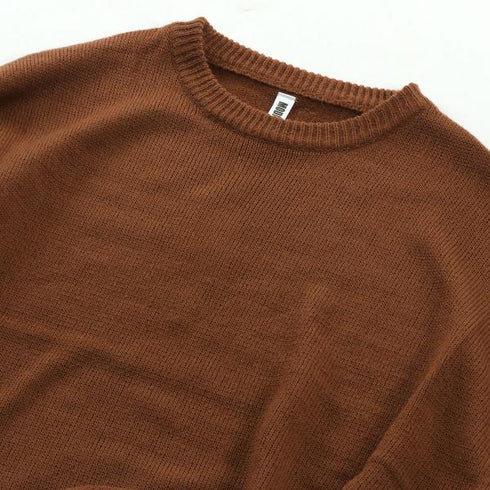 【MODISH GAZE】モヘアタッチアクリル オーバーサイズ クルーニット