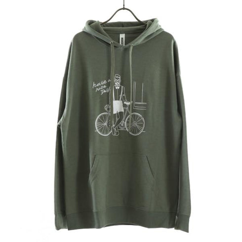 【MODISH GAZE】T/Cポンチ ゆる線画プリント プルパーカー