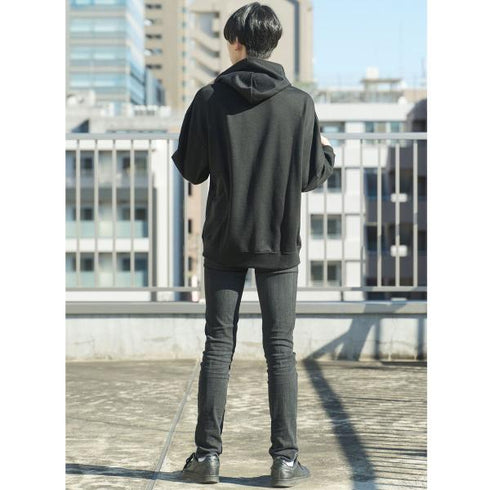 【MODISH GAZE】T/Cポンチ ゆる線画プリント プルパーカー