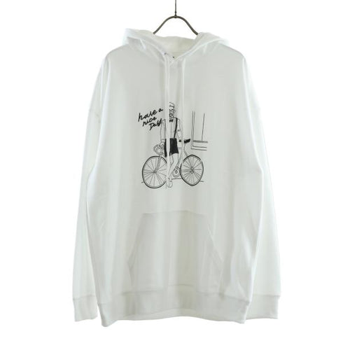 【MODISH GAZE】T/Cポンチ ゆる線画プリント プルパーカー