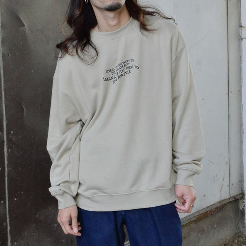 【MODISH GAZE】裏毛 クルーネック 長袖 BIG スウェット ローズ