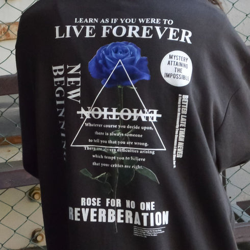 【MODISH GAZE】裏毛 クルーネック 長袖 BIG スウェット ローズ