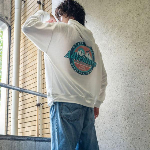 【MODISH GAZE】裏毛 長袖 BIG プルパーカー Adventure