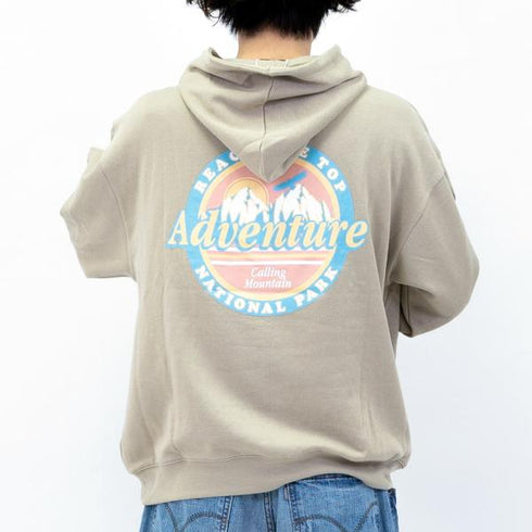 【MODISH GAZE】裏毛 長袖 BIG プルパーカー Adventure