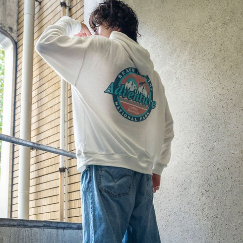 【MODISH GAZE】裏毛 長袖 BIG プルパーカー Adventure