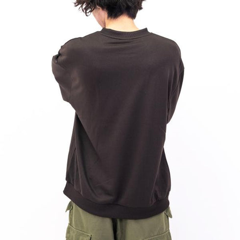 【MODISH GAZE】裏毛 クルーネック 長袖 BIG スウェット カレッジ マスコット