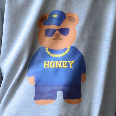 【MODISH GAZE】裏毛 クルーネック 長袖 BIG スウェット ストリート BEAR