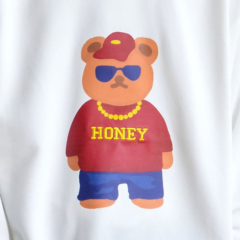 【MODISH GAZE】裏毛 クルーネック 長袖 BIG スウェット ストリート BEAR