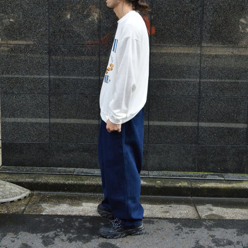 【MODISH GAZE】裏毛 クルーネック 長袖 スウェット ホワイトタイガー