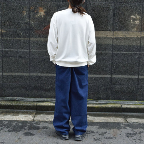 【MODISH GAZE】裏毛 クルーネック 長袖 スウェット ホワイトタイガー