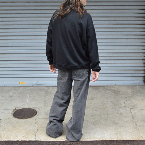 【MODISH GAZE】裏毛 クルーネック 長袖 スウェット ホワイトタイガー