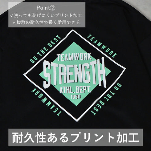 【MODISH GAZE】裏毛 クルーネック 長袖 スウェット STRENGTH