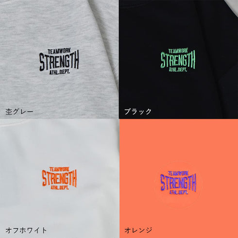 【MODISH GAZE】裏毛 クルーネック 長袖 スウェット STRENGTH