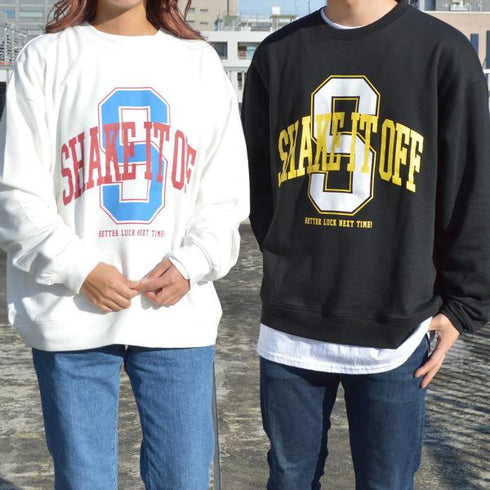 【MODISH GAZE】裏毛 クルーネック 長袖 スウェット カレッジS