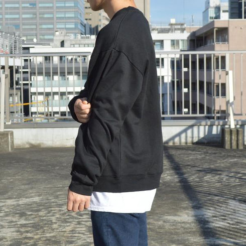 【MODISH GAZE】裏毛 クルーネック 長袖 スウェット カレッジS