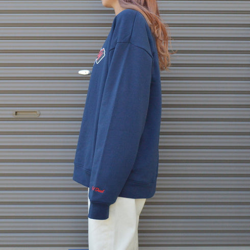 【MODISH GAZE】裏毛 クルーネック 長袖 スウェット Rising