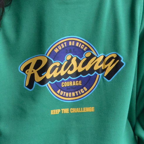 【MODISH GAZE】裏毛 クルーネック 長袖 スウェット Rising