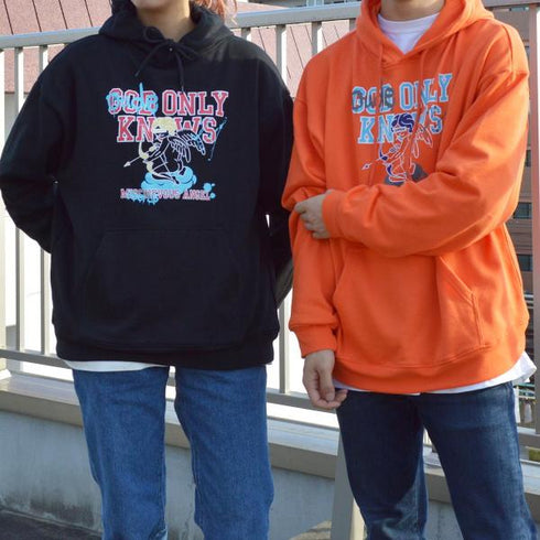 【MODISH GAZE】裏毛 長袖 プルパーカー 天使