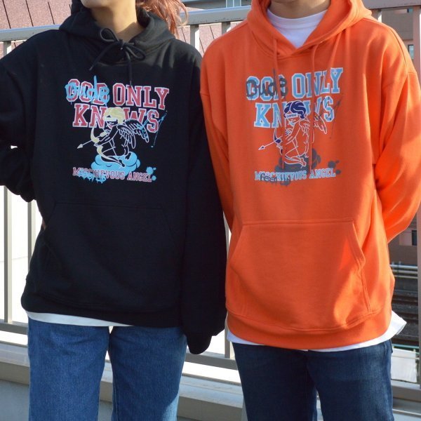 【MODISH GAZE】裏毛 長袖 プルパーカー 天使