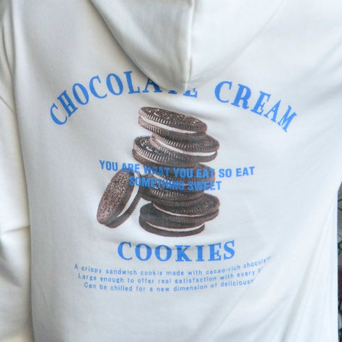 【MODISH GAZE】裏毛 長袖 プルパーカー クッキー