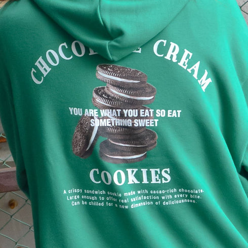 【MODISH GAZE】裏毛 長袖 プルパーカー クッキー