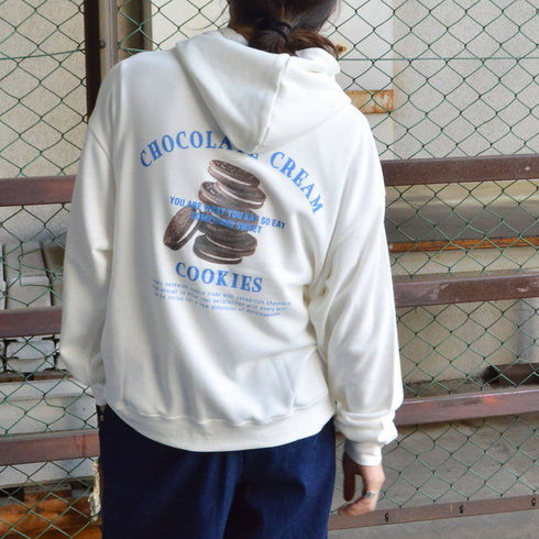 【MODISH GAZE】裏毛 長袖 プルパーカー クッキー