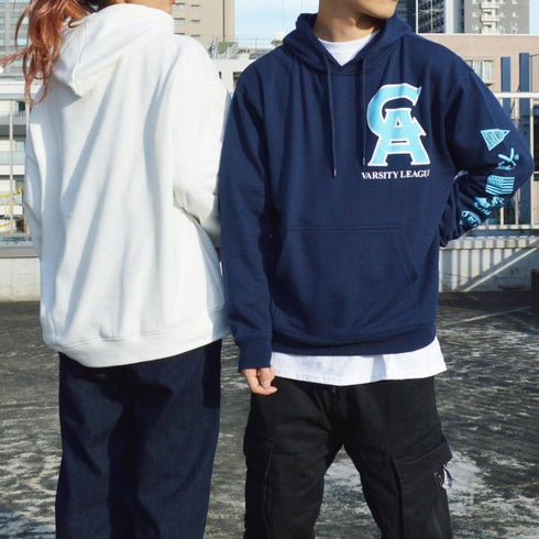 【MODISH GAZE】裏毛 長袖 プルパーカー ビッグロゴ