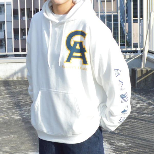 【MODISH GAZE】裏毛 長袖 プルパーカー ビッグロゴ