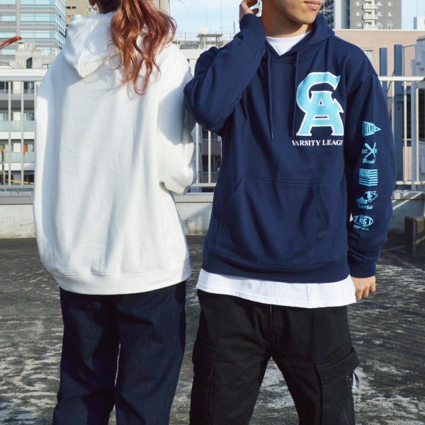 【MODISH GAZE】裏毛 長袖 プルパーカー ビッグロゴ