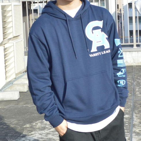 【MODISH GAZE】裏毛 長袖 プルパーカー ビッグロゴ