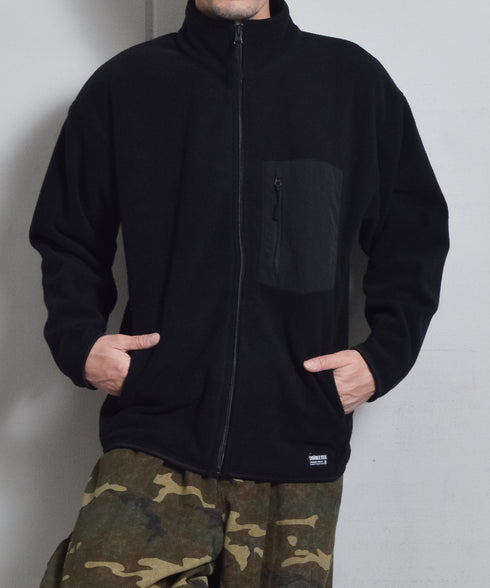 【DOUBLESTEAL】ネーム付きフリースフルジップスタンドジャケット