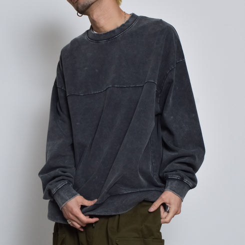 スノーウォッシュコットンドロストプルオーバーロンT