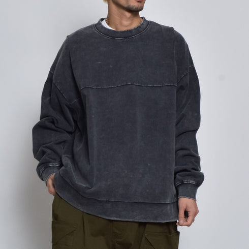 スノーウォッシュコットンドロストプルオーバーロンT