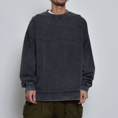 スノーウォッシュコットンドロストプルオーバーロンT