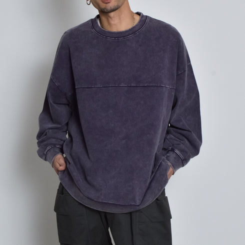 スノーウォッシュコットンドロストプルオーバーロンT