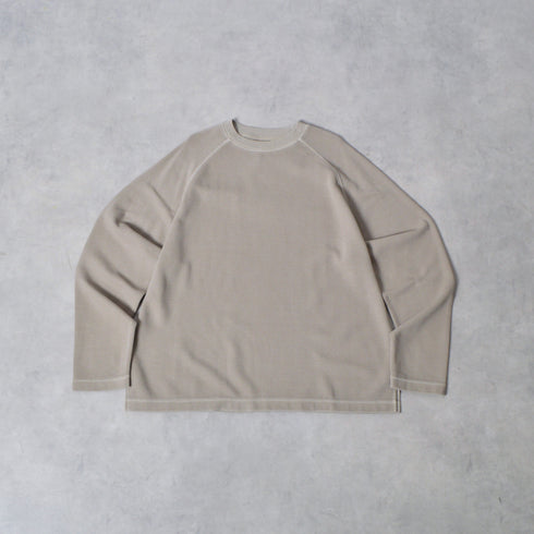 ピグメントワッフルラグランロンT