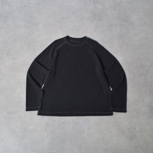 ピグメントワッフルラグランロンT