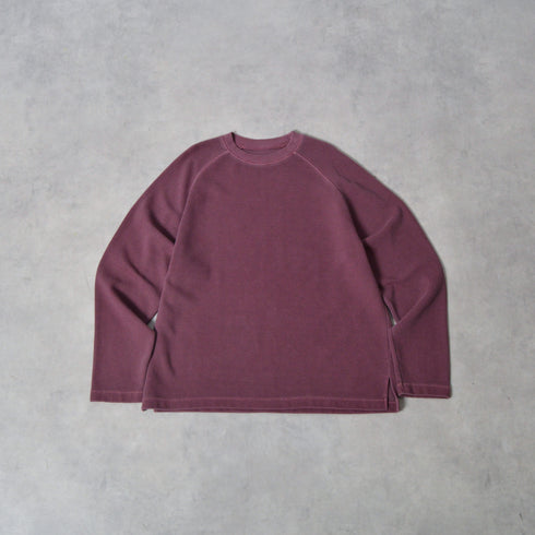 ピグメントワッフルラグランロンT